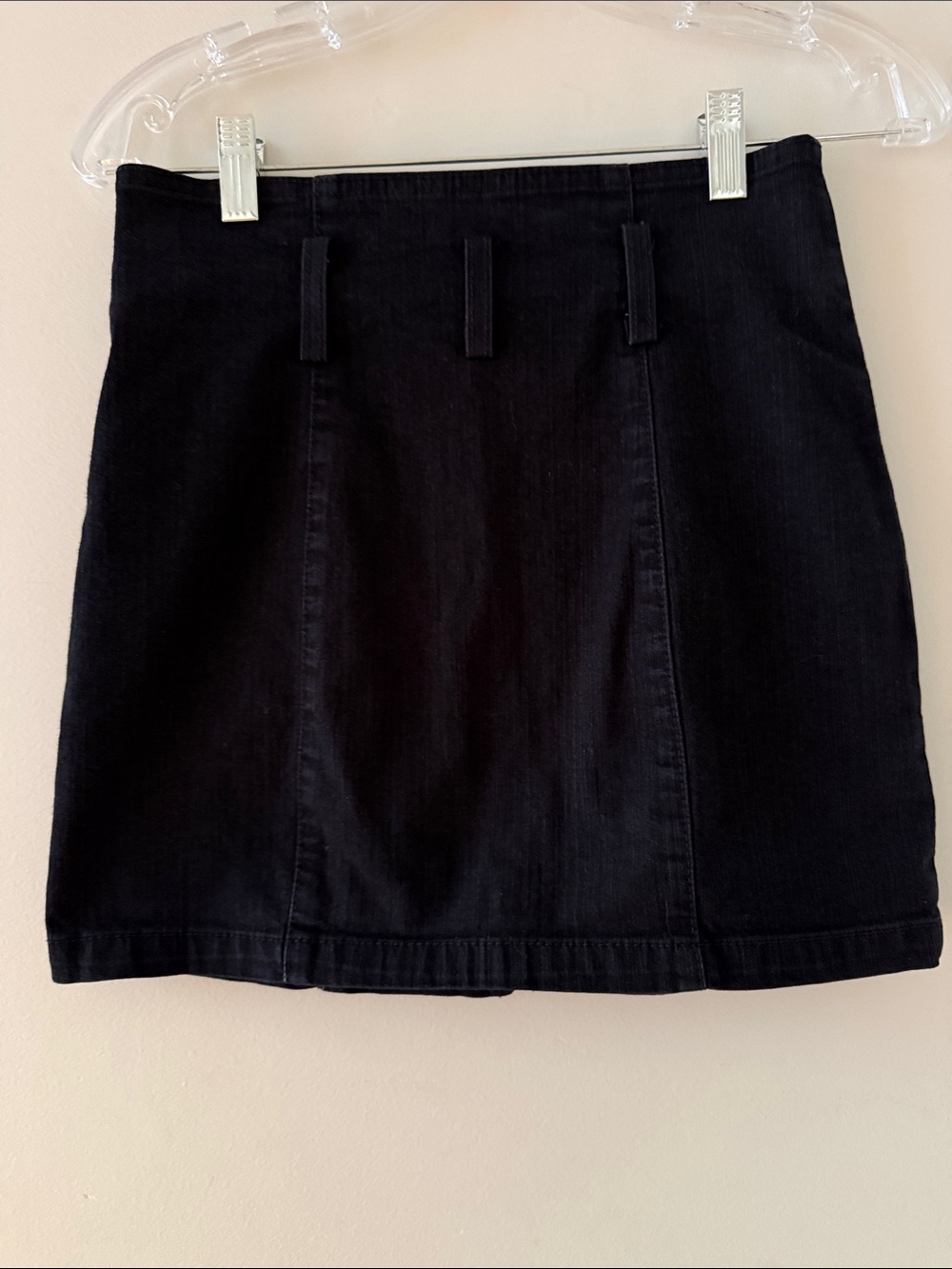 Carmar Black Mini Skirt with Belt Loops